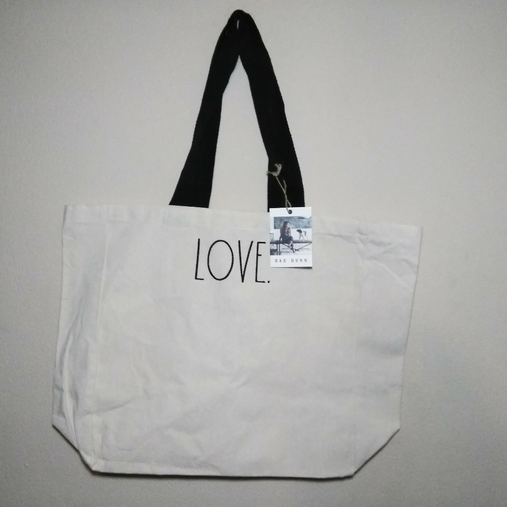 Rae Dunn Love Tote Bag NEW